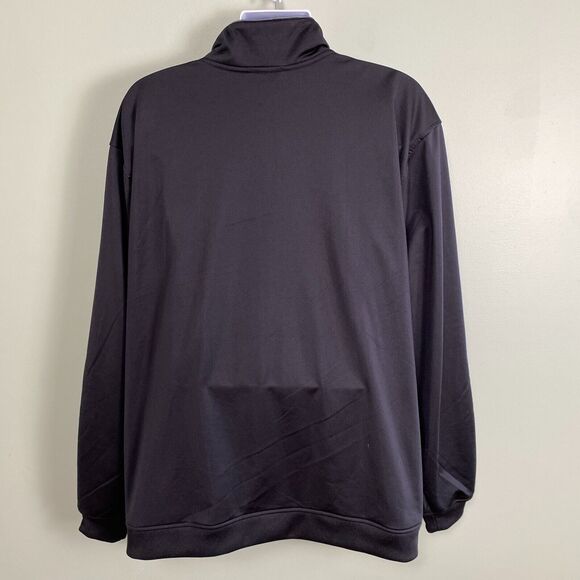 Adidas Track Jacket Mens 2XL Black Full Zip Warm Up Athletic Athleisure - Picture 2 of 9